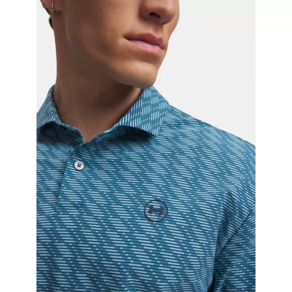  Мъжко поло UNDER ARMOUR UA DRIVE CHILL PRINTED POLO 6009724-466 СИНЬО 
