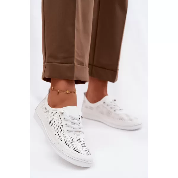  Дамски кецове S.BARSKI LR61-7083 БЯЛО 