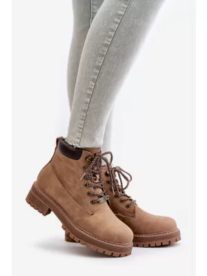 Дамски боти BIG STAR SHOES OO274A289 КАФЯВО/БЕЖОВО