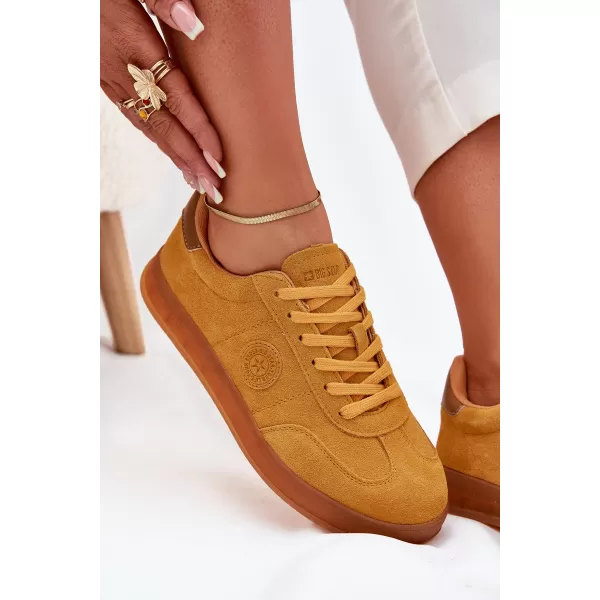  Дамски кецове BIG STAR SHOES RR274846 ЖЪЛТО/ЗЛАТНО 