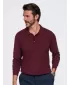 Мъжка тениска с яка OMBRE OM-POLS-0151 БОРДО