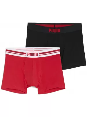 Мъжки боксерки PUMA MEN EVERYDAY PLACED LOGO BOXER 2P 93847605 ЧЕРВЕНО/ЧЕРНО