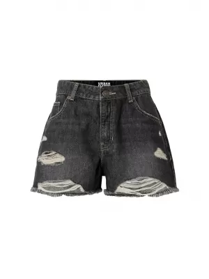 Дамски шорти URBAN CLASSICS TB8193 ЧЕРНО ИЗМИТИ
