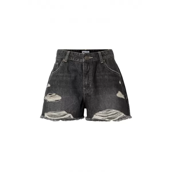  Дамски шорти URBAN CLASSICS TB8193 ЧЕРНО ИЗМИТИ 