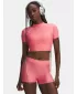 Дамска тениска UNDER ARMOUR HEATGEAR CROP MOCK SS 6010006-600 РОЗОВО