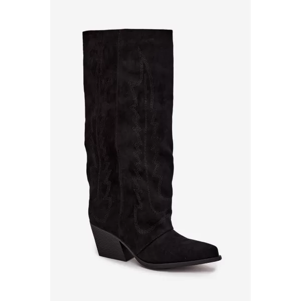  Дамски каубойски ботуши BOTO LQ-160 ЧЕРЕН 