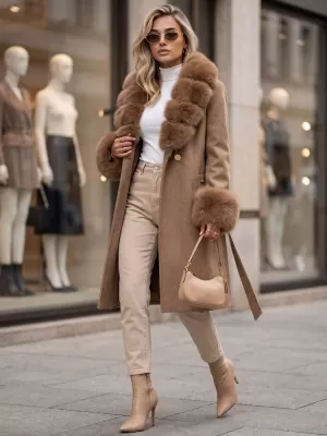 Дамско палто DSTREET TY6075 КАРАМЕЛ