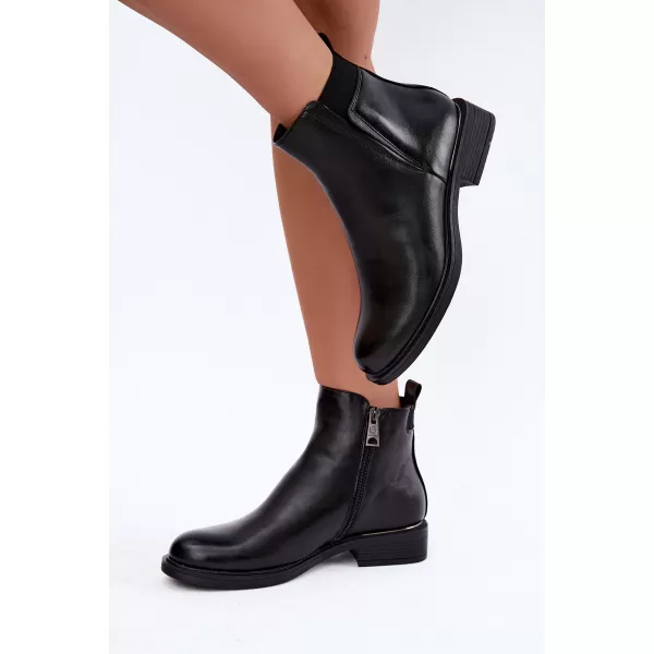  Дамски боти до глезена VINCEZA 58690 ЧЕРЕН 