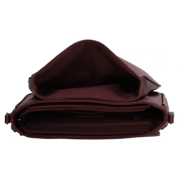  Дамска чанта CHARM LONDON Mulberry street W00404 Bordeaux red ЧЕРВЕНО БОРДО 