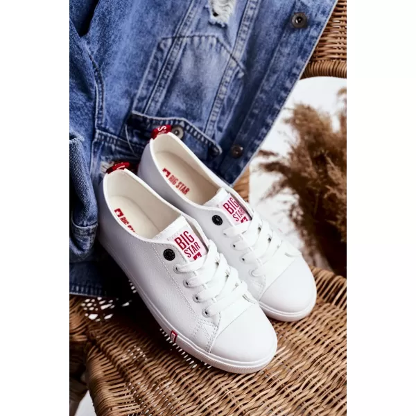  Дамски кецове BIG STAR SHOES GG274005 БЯЛО/ЧЕРВЕНО 
