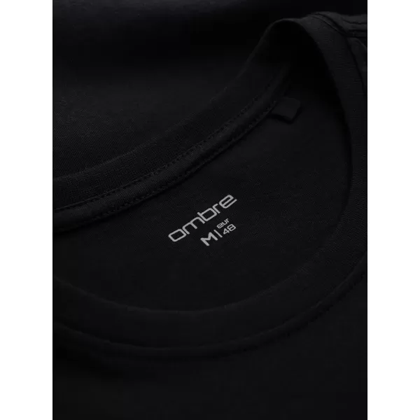  Мъжка тениска OMBRE OM-TSPT-0297 ЧЕРЕН 