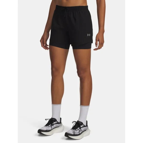  Дамски шорти UNDER ARMOUR UA VELOCITI PRO 6IN 2N1 SHORT 6010885-008 ЧЕРЕН 