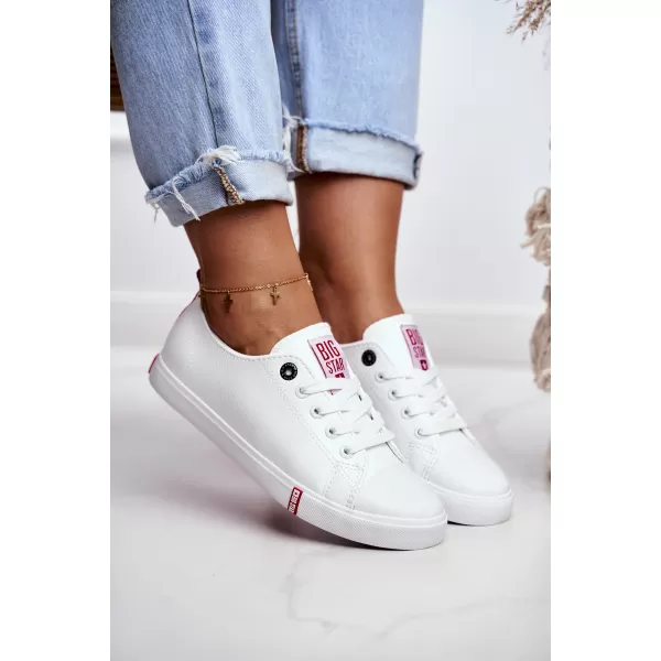  Дамски кецове BIG STAR SHOES GG274005 БЯЛО/ЧЕРВЕНО 