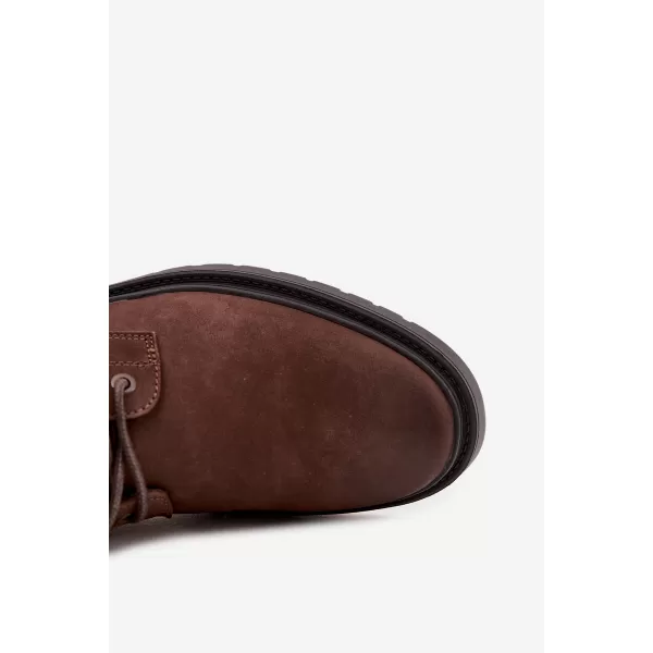  Мъжки боти до глезена BIG STAR SHOES OO174149 КАФЯВО/БЕЖОВО 