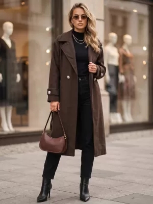 Дамско палто DSTREET NY0808 КАФЯВО
