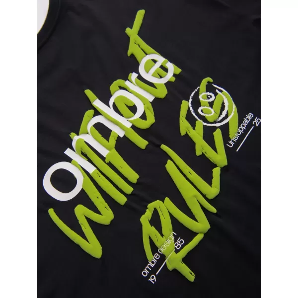  Мъжка тениска OMBRE OM-TSPT-0284 ЧЕРЕН 
