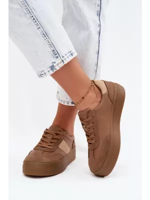 Дамски кецове BIG STAR SHOES UU274015 КАФЯВО/БЕЖОВО