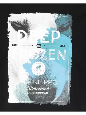 Мъжка тениска с къс ръкав ALPINE PRO ARESJON ЧЕРНО