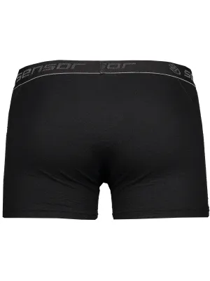 Мъжки боксерки SENSOR Double Face Merino Wool ЧЕРНА