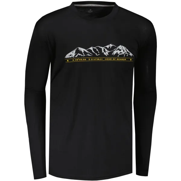  Мъжко термобельо SENSOR MERINO ACTIVE PT MOUNTAINS dl. rukáv 15200015-00 ЧЕРЕН 