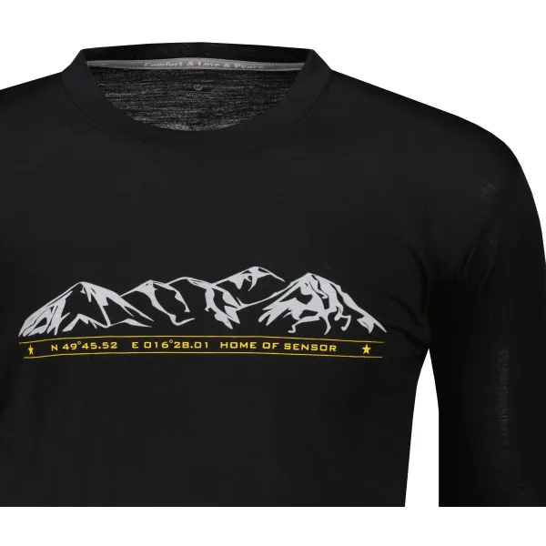  Мъжко термобельо SENSOR MERINO ACTIVE PT MOUNTAINS dl. rukáv 15200015-00 ЧЕРЕН 