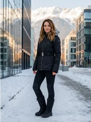 Дамско зимно яке ALPINE PRO DOSOJINA LJCK202 ЧЕРНО