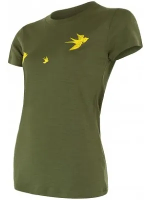 Дамска термо блуза с къс ръкав SENSOR MERINO ACTIVE PT SWALLOW 17200028 SAFARI