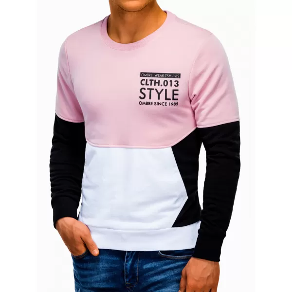  Мъжки суичър OMBRE AB936 ЧЕРНО 