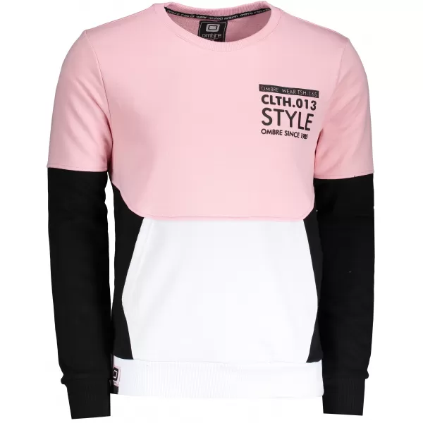  Мъжки суичър OMBRE AB936 ЧЕРНО 