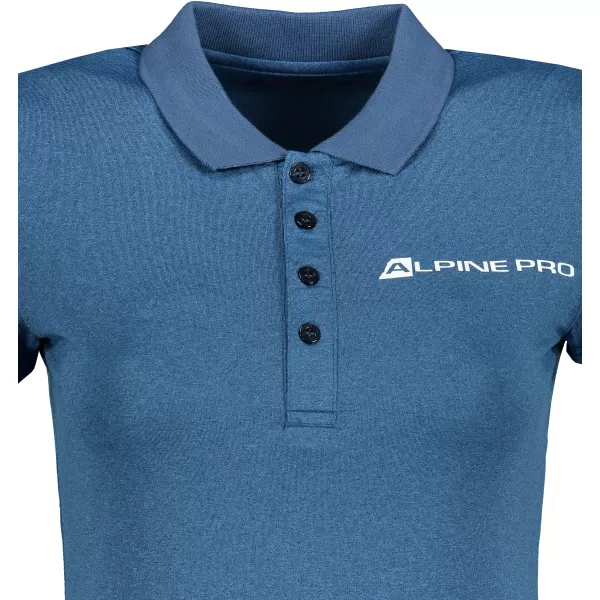  Функционална T -риза на жените с яка ALPINE PRO FRIDA LTSP636 СИНЬО 