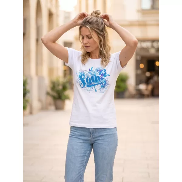  Женски t -риза с къси ръкави SAM 73 LTSP540 БЯЛ 