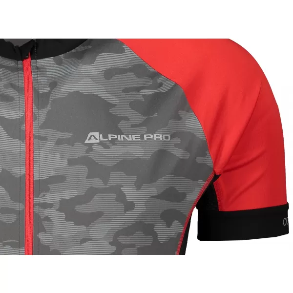  Велосипедна фланелка ALPINE PRO MARK MTSR461 СИВО/ЧЕРВЕНО 