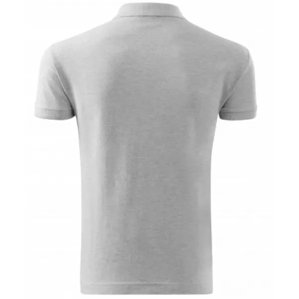  Мъжка тениска с яка MALFINI COTTON 212 СВЕТЛОСИВИ ОТБЛЯСЪЦИ 