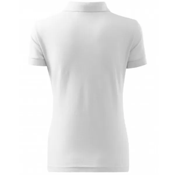  Дамска тениска с яка MALFINI COTTON 213 БЯЛО 