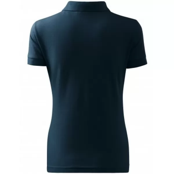  Дамска тениска с яка MALFINI COTTON 213 МОРСКО СИНЬО 