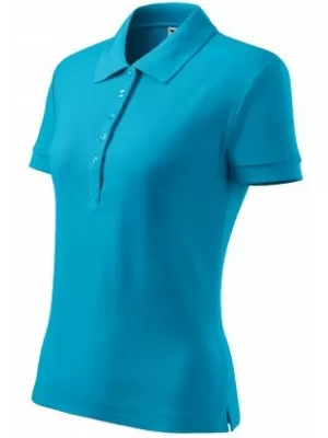 Дамска тениска с яка MALFINI COTTON 213 ТЮРКОАЗ