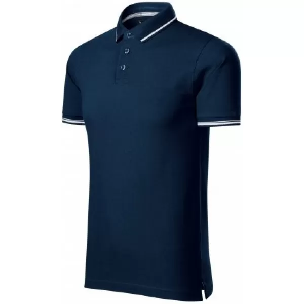  Мъжка тениска с яка MALFINI PREMIUM PERFECTION PLAIN 251 МОРСКО СИНЬО 