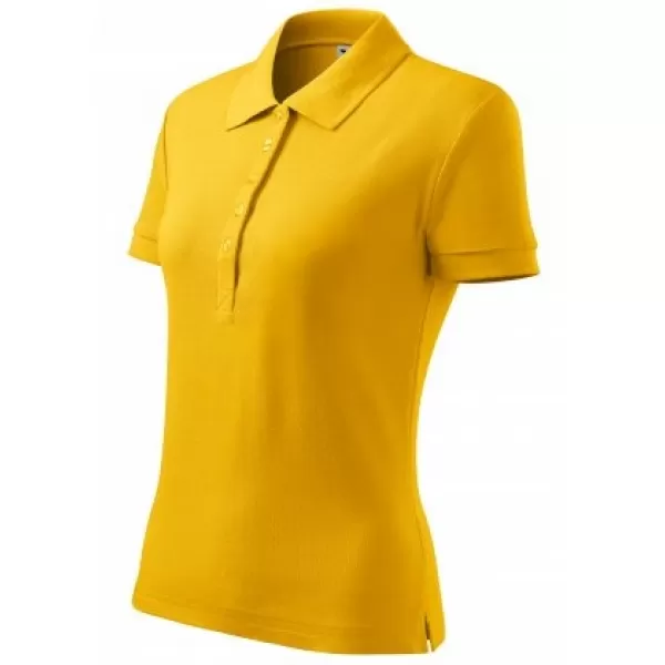  Дамска тениска с яка MALFINI COTTON 213 КЕХЛИБАР 