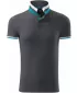 Мъжка тениска с яка MALFINI PREMIUM COLLAR UP 256 СВЕТЪЛ АНТРАЦИТ