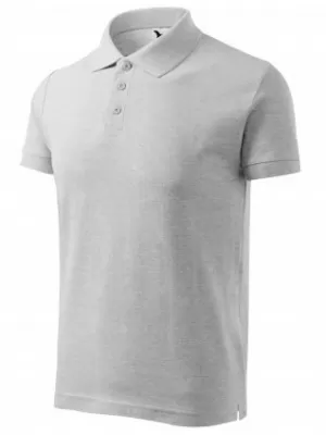 Мъжка тениска с яка MALFINI COTTON 212 СВЕТЛОСИВИ ОТБЛЯСЪЦИ