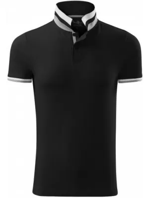 Мъжка тениска с яка MALFINI PREMIUM COLLAR UP 256 ЧЕРЕН