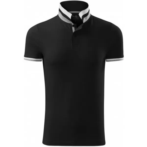  Мъжка тениска с яка MALFINI PREMIUM COLLAR UP 256 ЧЕРЕН 