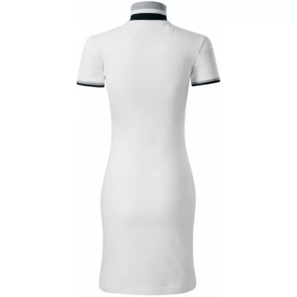  Дамска рокля с яка MALFINI PREMIUM DRESS UP 271 БЯЛО 