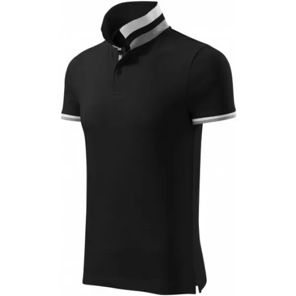  Мъжка тениска с яка MALFINI PREMIUM COLLAR UP 256 ЧЕРЕН 