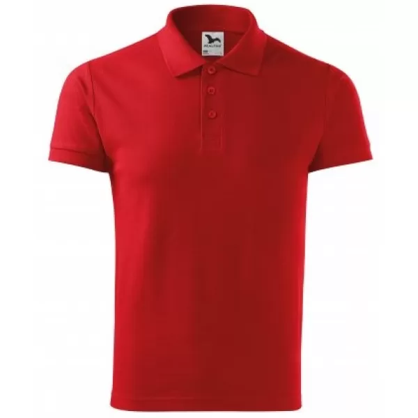  Мъжка тениска с яка MALFINI COTTON 212 ЧЕРВЕНО 