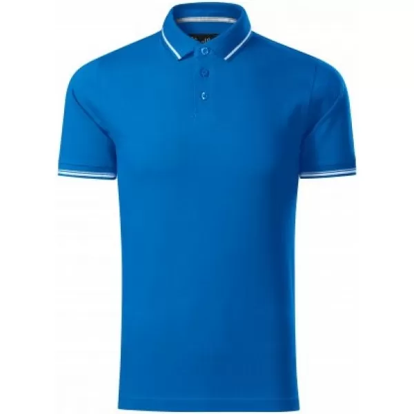  Мъжка тениска с яка MALFINI PREMIUM PERFECTION PLAIN 251 ШНОРХЕЛ СИН 