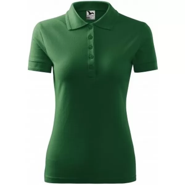  Дамска тениска с яка MALFINI PIQUE POLO 210 БУТИЛКА ЗЕЛЕНО 