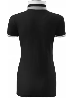 Дамска тениска с яка MALFINI PREMIUM COLLAR UP 257 ЧЕРЕН