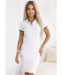 Дамска рокля с яка MALFINI PREMIUM DRESS UP 271 БЯЛО