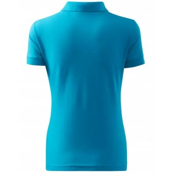  Дамска тениска с яка MALFINI COTTON 213 ТЮРКОАЗ 